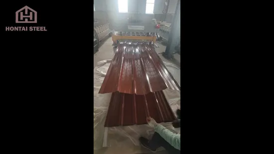 18 20 22 Gauge Galvanisé Ondulé Feuilles De Toit En Acier Enduit De Fer En Métal De Couleur Feuille De Toiture Prix De L'étain