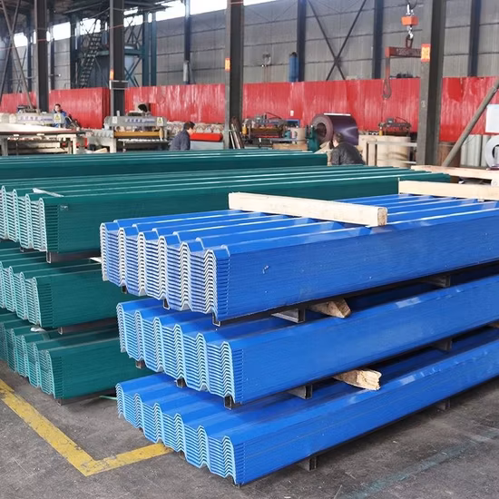 Matériau de construction Gi PPGI galvanisé prélaqué enduit de couleur ondulé vitrage trapézoïdal Toiture/feuille de tuiles de toit